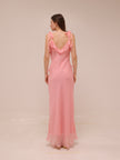 Adalina Ruffle Maxi Dress in Quartz Pink