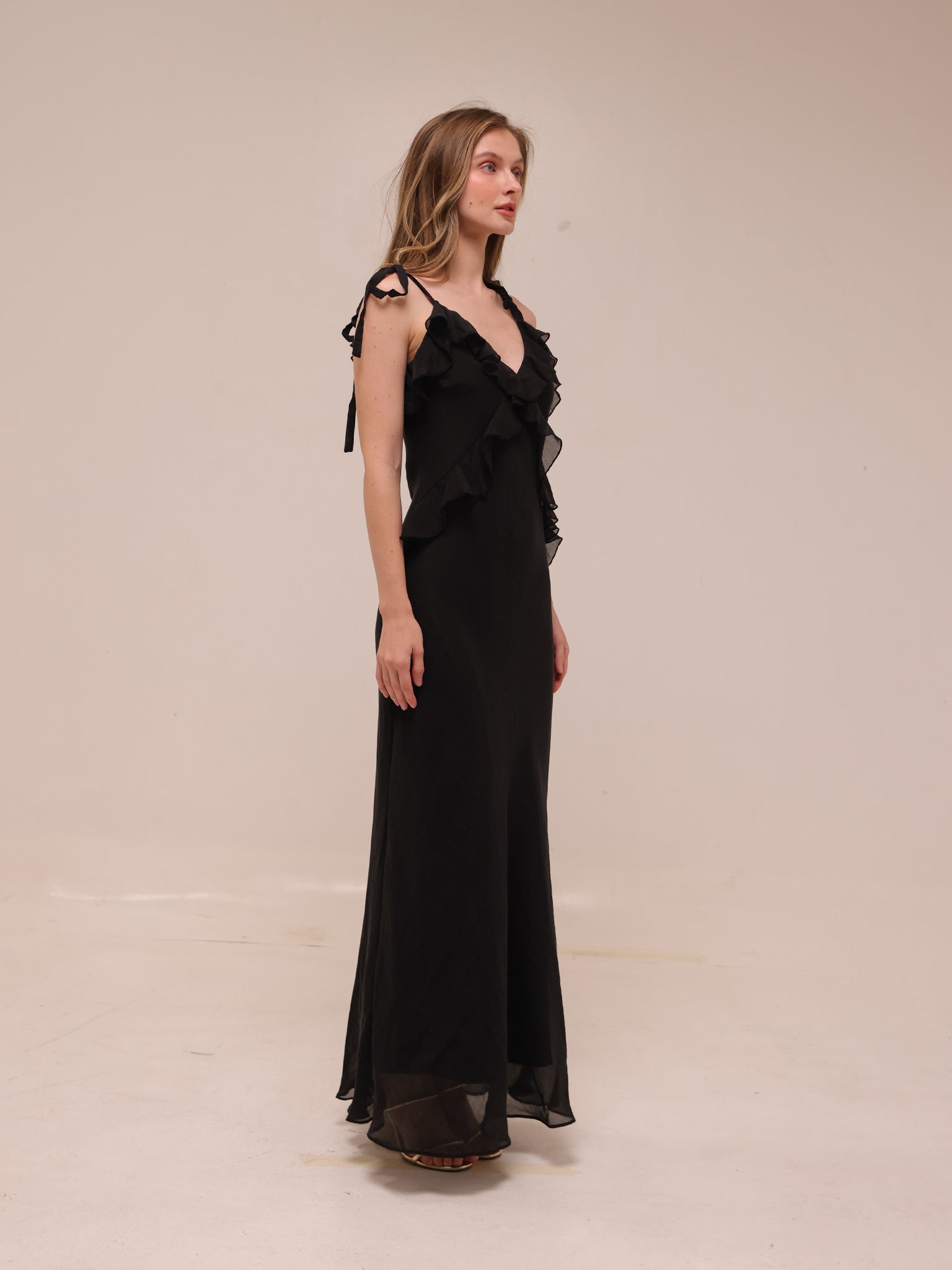 Adalina Maxi Dress in Black Onyx