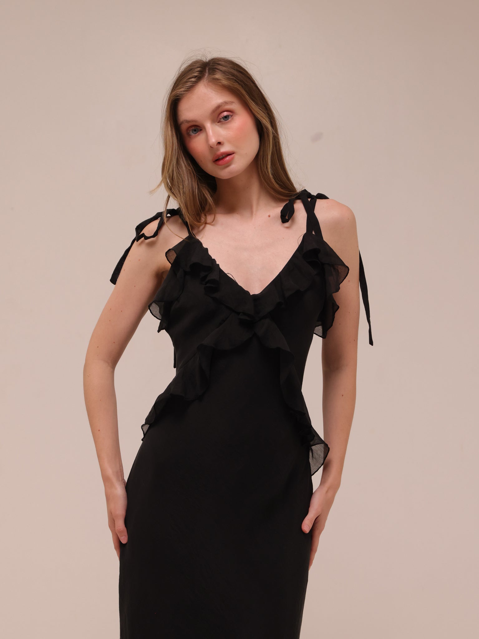 Adalina Maxi Dress in Black Onyx