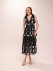Black Starlet Sequin Tiered Dress