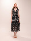 Black Starlet Sequin Tiered Dress