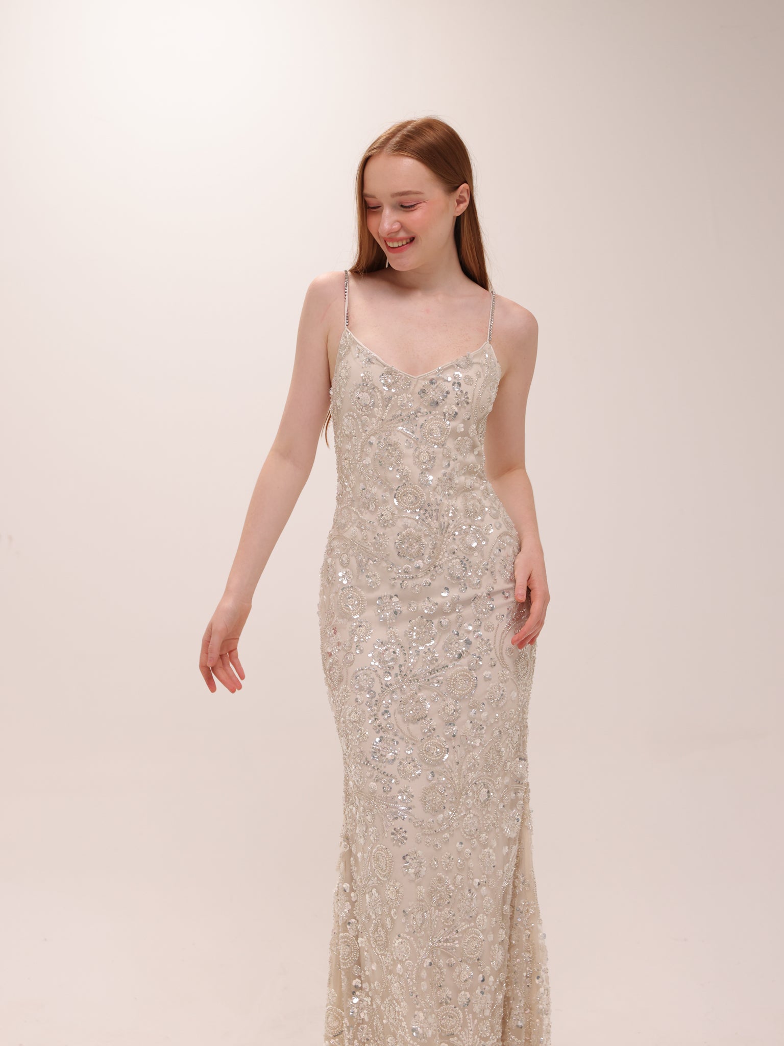 Sequin-Embellished Maxi Dress