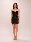 Black Mesh Mini Dress