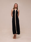 Gabriella Two Tone Rib Knit Maxi Dress