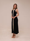 Gabriella Two Tone Rib Knit Maxi Dress