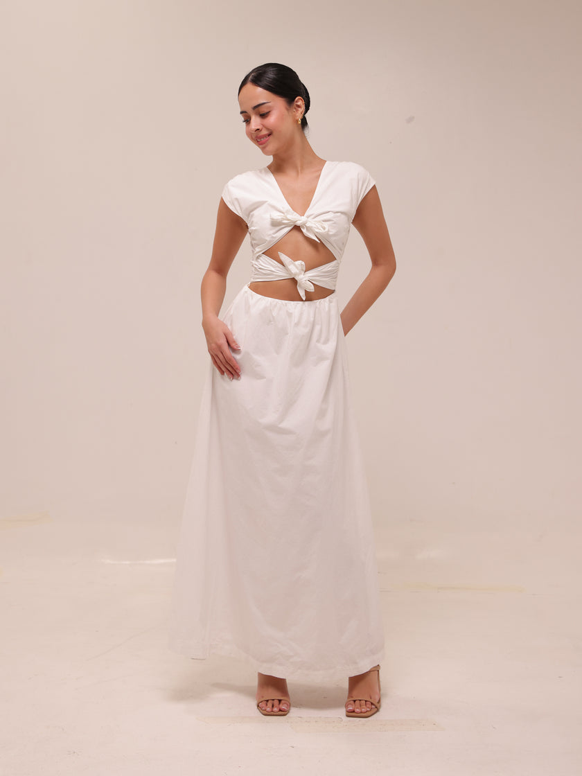 Ania Tie Midi Dress