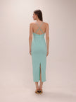 Pearl Trim Midi Dress