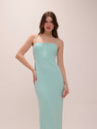 Pearl Trim Midi Dress