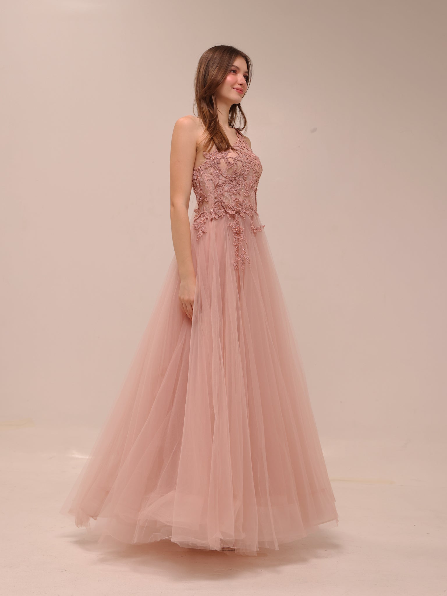 Fleur Appliqué Gown