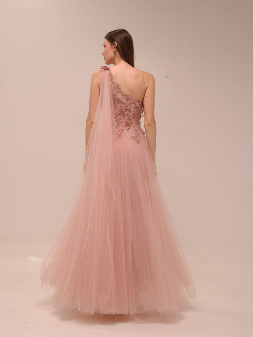 Fleur Appliqué Gown