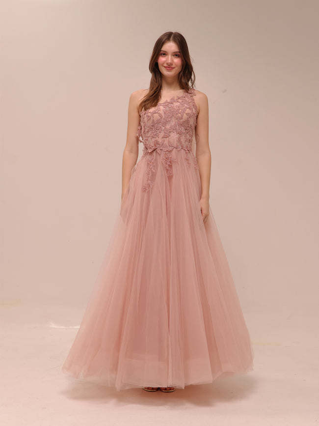 Fleur Appliqué Gown