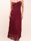 Purple Lace Sleeveless Midi Dress