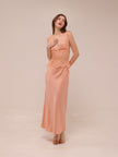 Visions Lace Deep V Maxi Dress