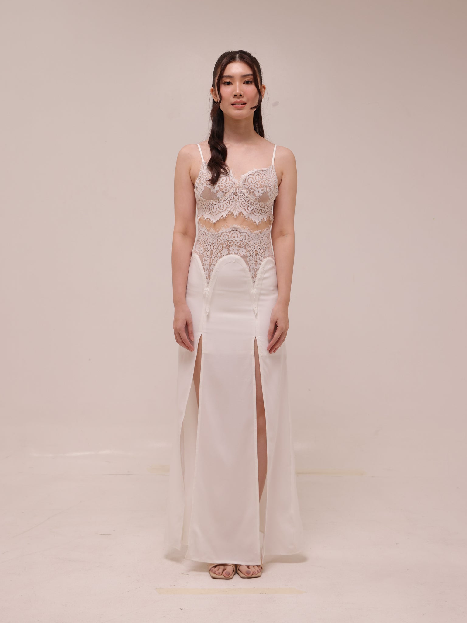 Aveline Sheer Lace Dress