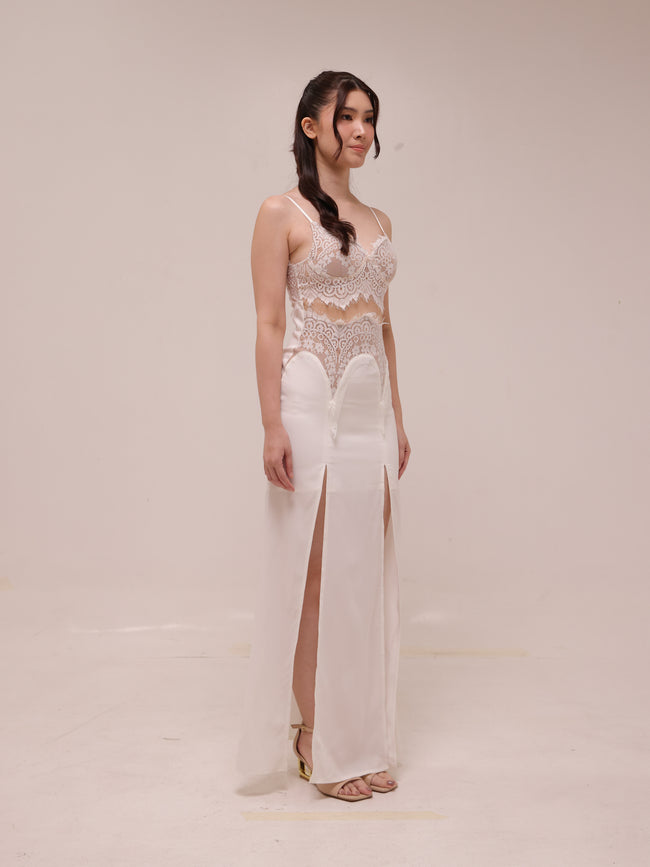 Aveline Sheer Lace Dress