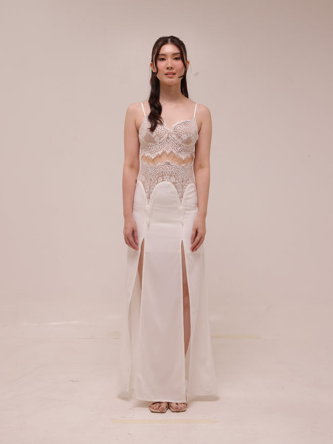 Aveline Sheer Lace Dress