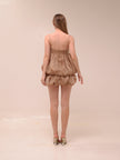 Genevieve Bow Dress in Brown
