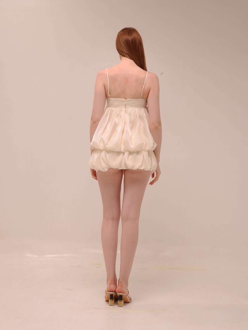 Genevieve Bow Dress in Cream