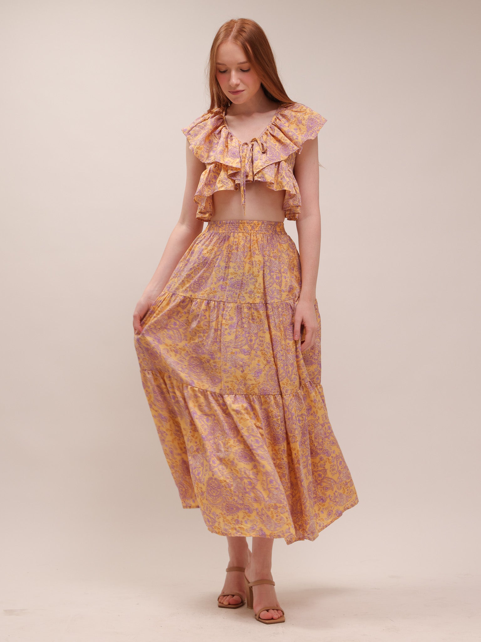 Lila Sunburst Ruffle Set