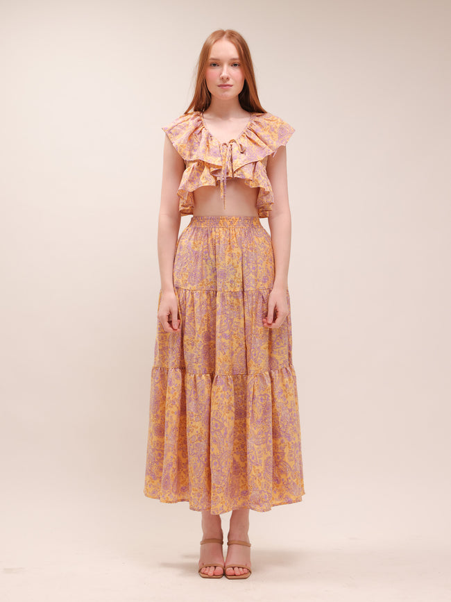 Lila Sunburst Ruffle Set