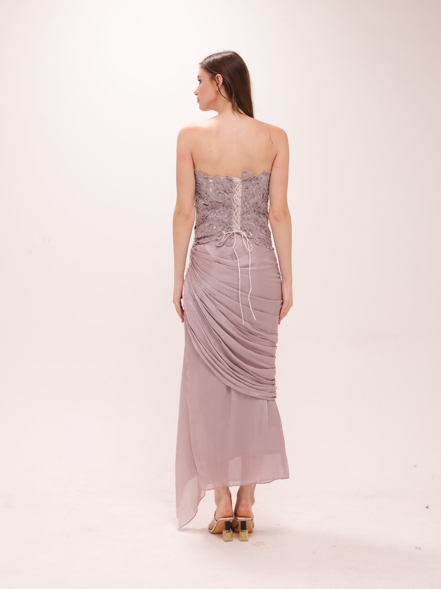 The Evangeline Set in Mauve Veil