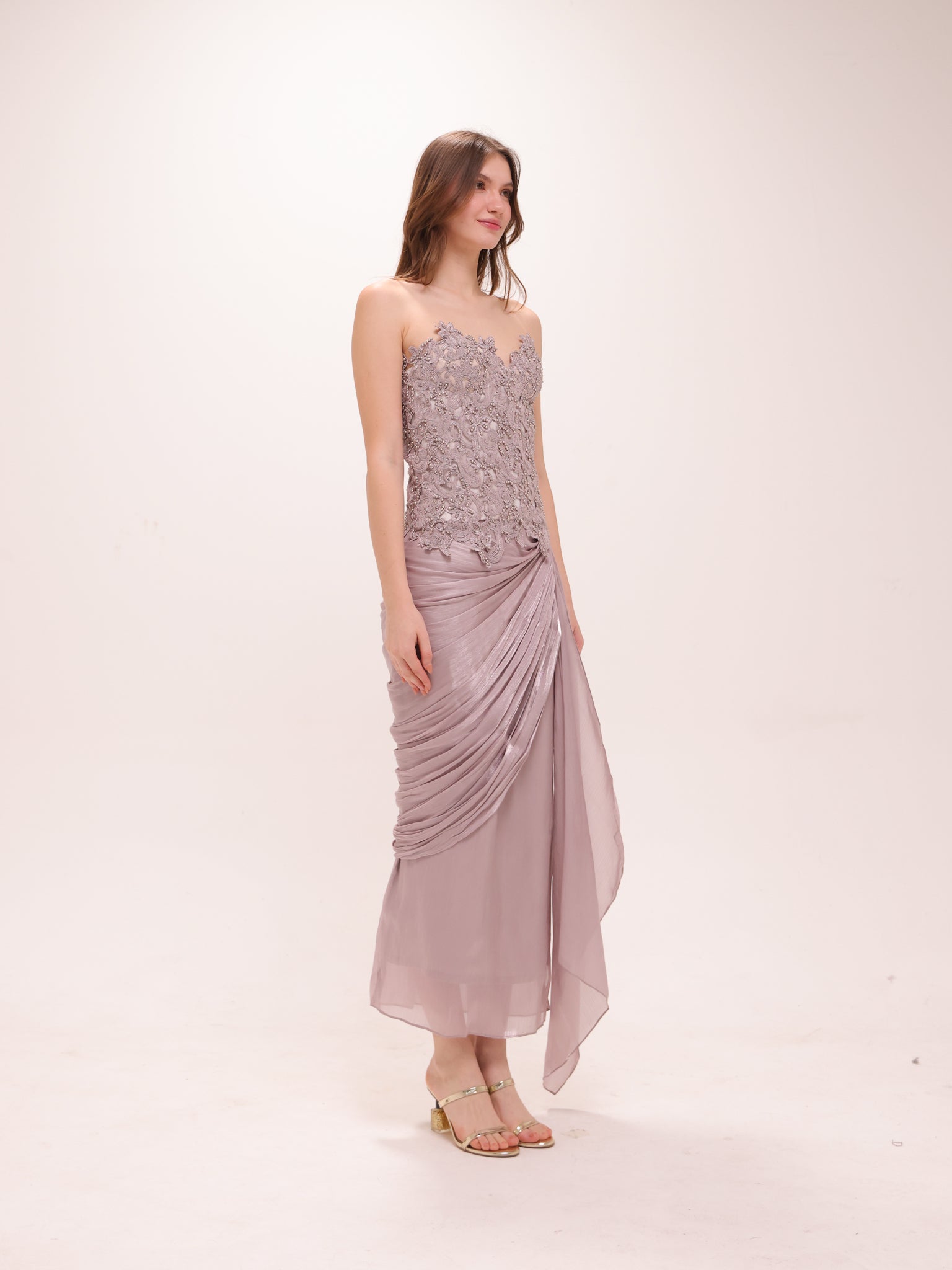 The Evangeline Set in Mauve Veil