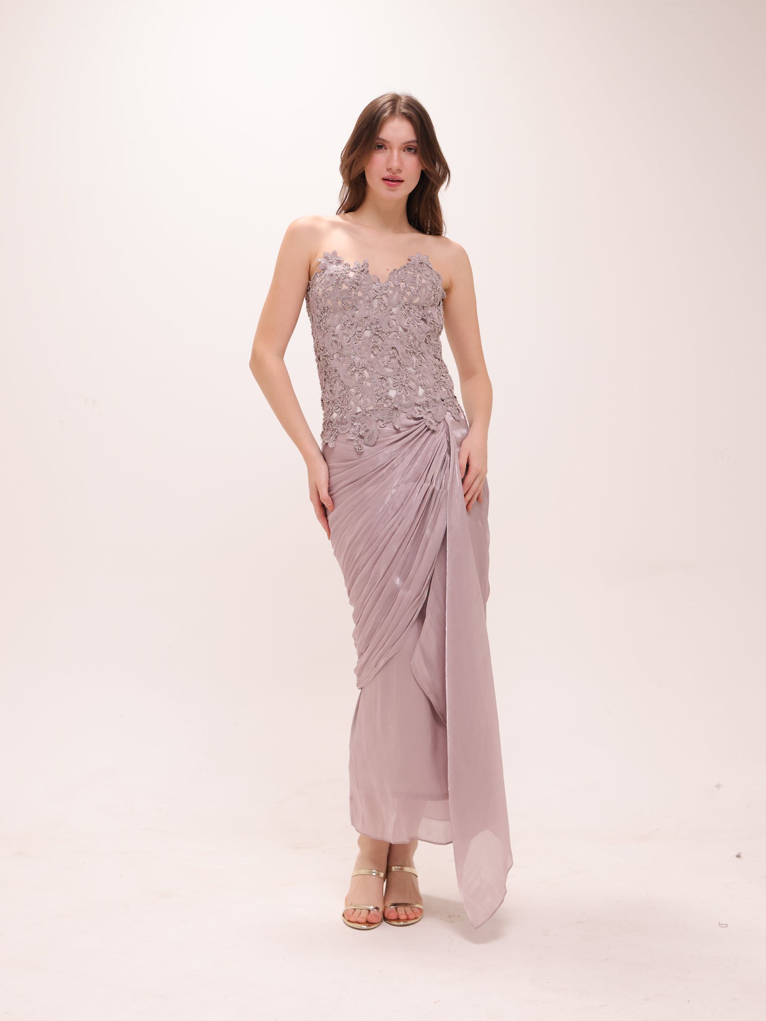 The Evangeline Set in Mauve Veil