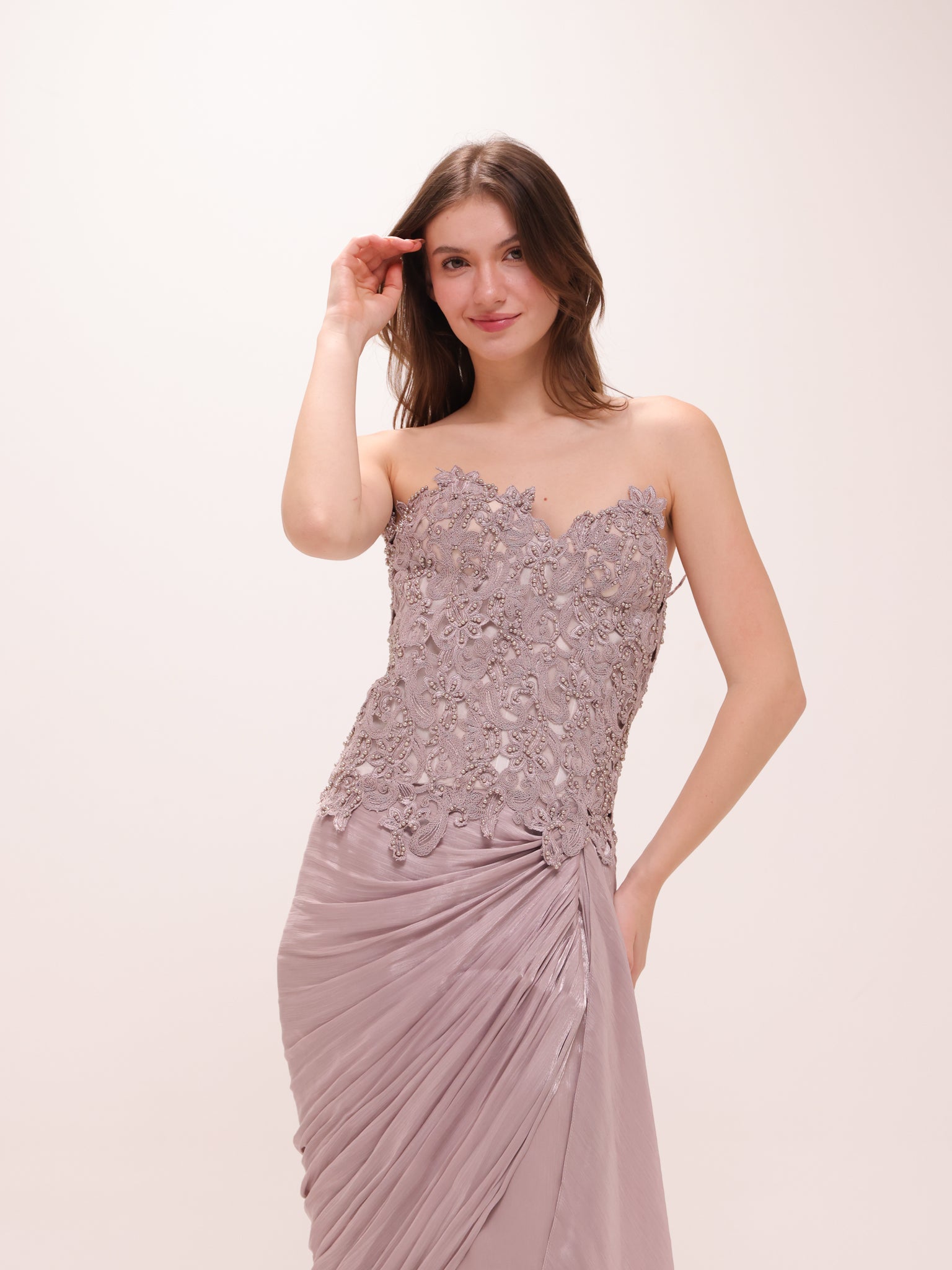 The Evangeline Set in Mauve Veil