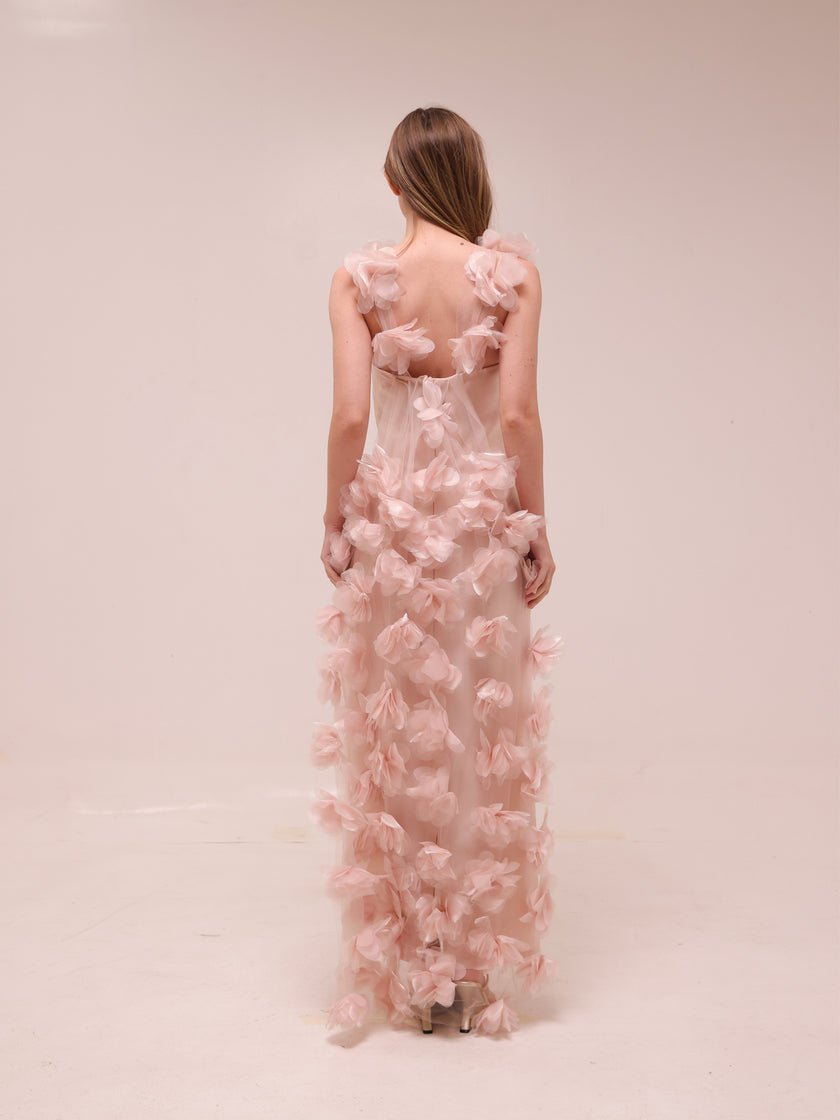 Amara Petal Sleeve Gown