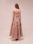 Rosette Tulle Off-Shoulder Gown