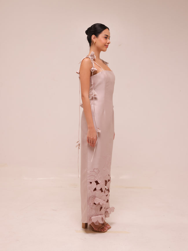 Lily Cutwork Slip Midi Dress