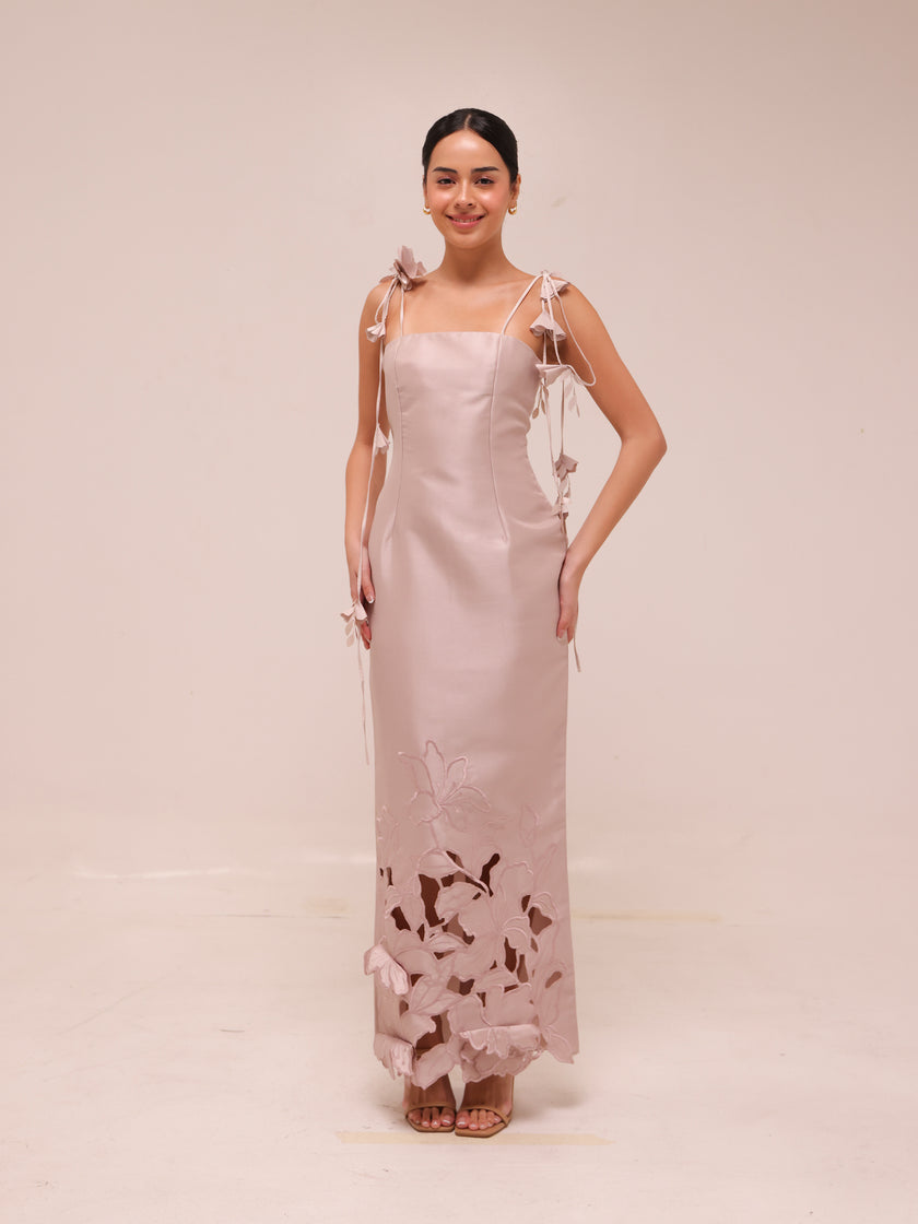 Lily Cutwork Slip Midi Dress