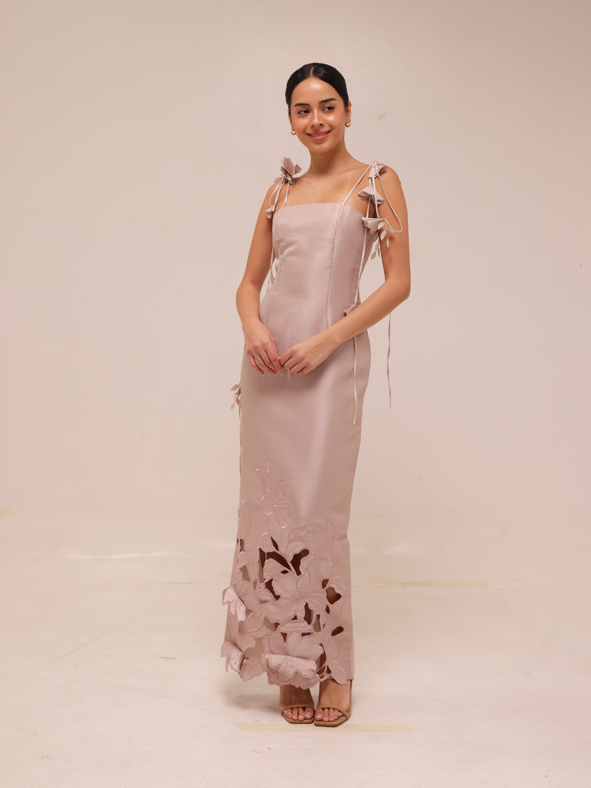 Lily Cutwork Slip Midi Dress