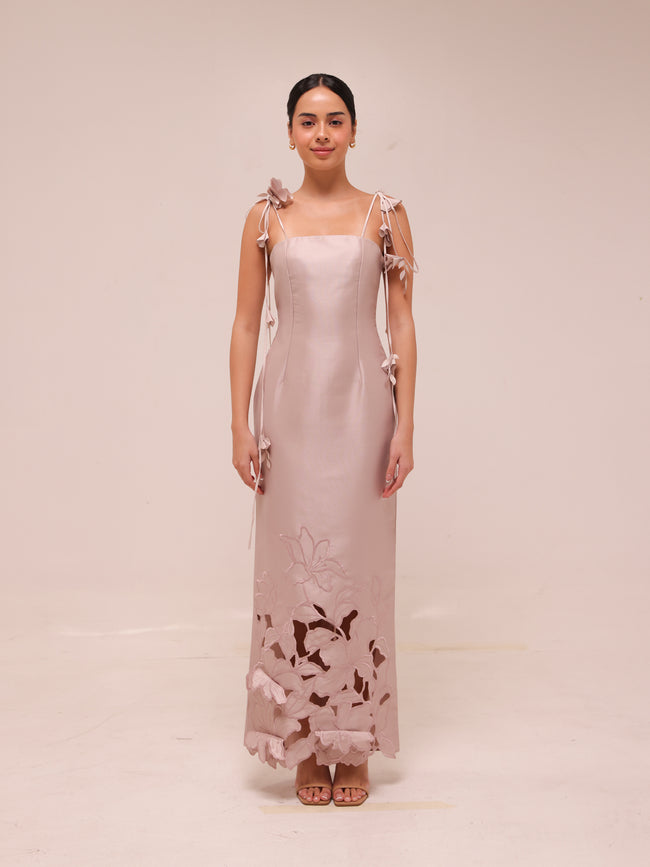 Lily Cutwork Slip Midi Dress