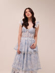 The Jolie Dress in Blue Tapestry Rose