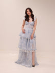 The Jolie Dress in Blue Tapestry Rose