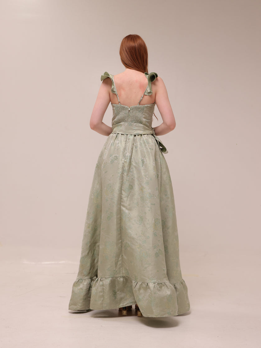 The Veronica in Sage Windsor Brocade