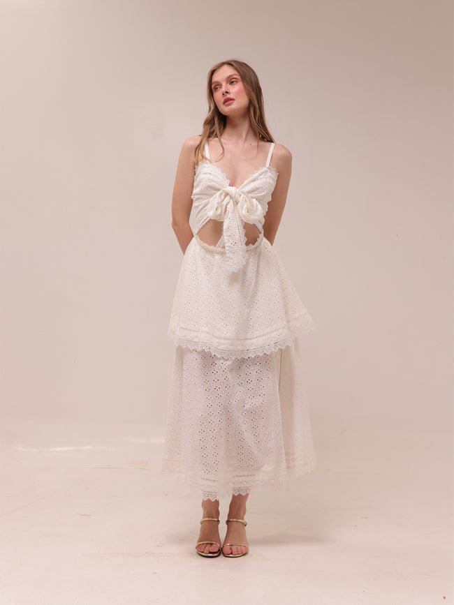Panna Cotta Maxi Dress in White