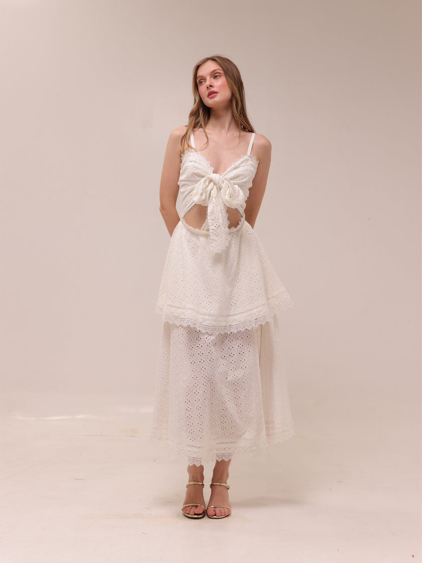 Panna Cotta Maxi Dress in White