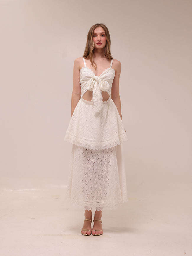 Panna Cotta Maxi Dress in White