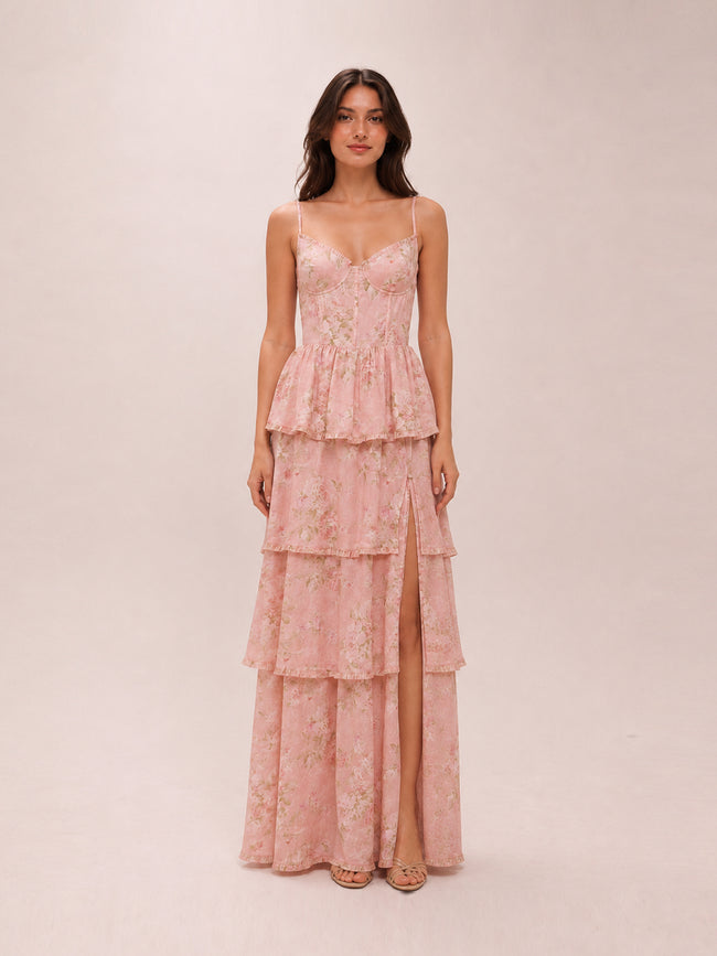 Caterina Corset Ruffle Dress