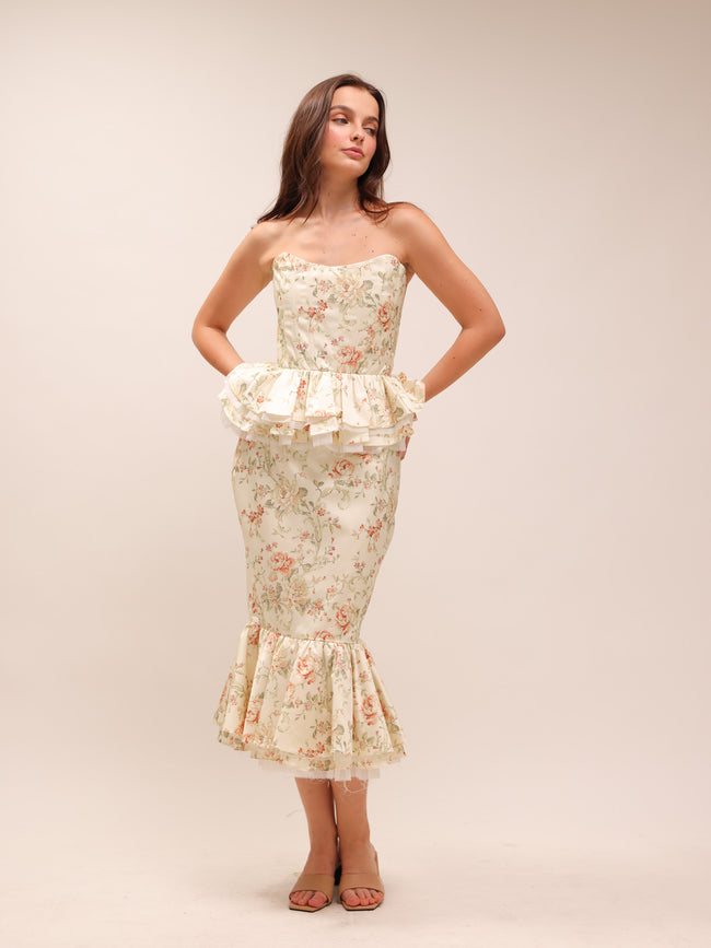 Marie Top & Medici Skirt in Carmel Valley Rose