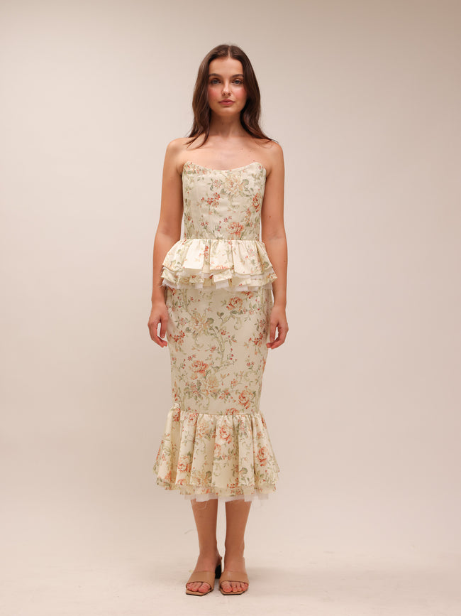 Marie Top & Medici Skirt in Carmel Valley Rose