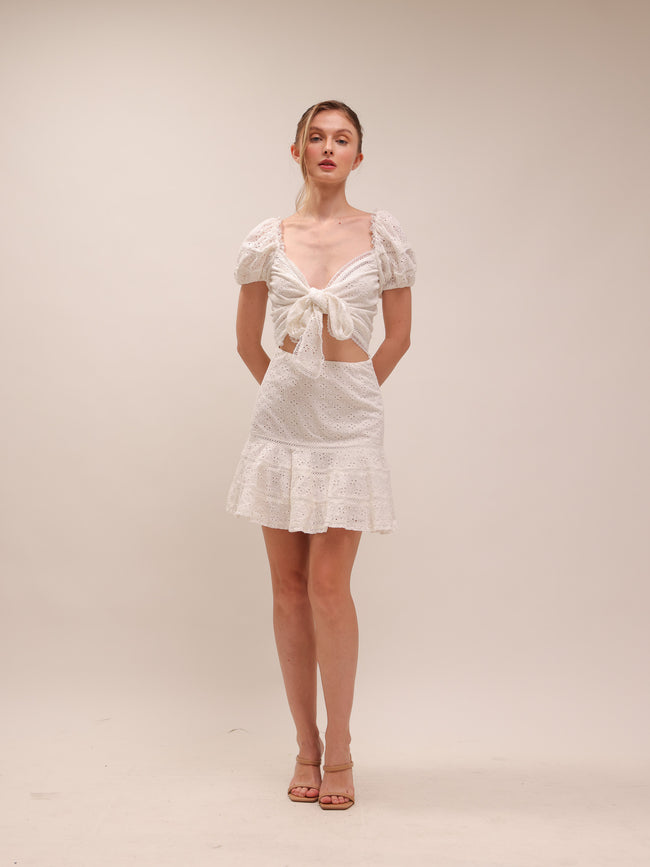 White Eyelet Dress