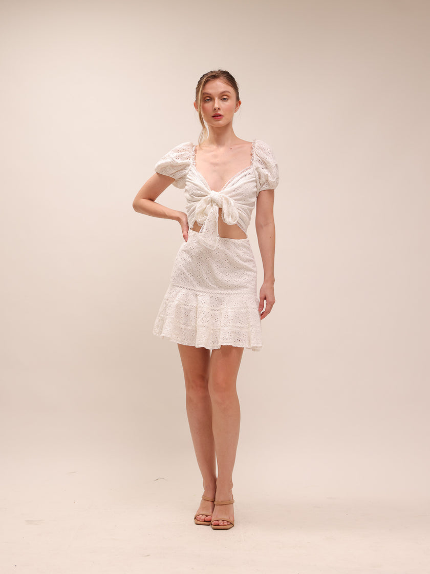 White Eyelet Dress