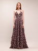 The Scarlette Dress in Chocolate Peony Print
