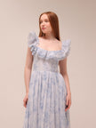 Rosetta Dress in Blue Tapestry Rose