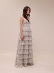 The Josephine Dress in Victorian Blue Roses