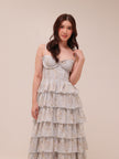 The Josephine Dress in Victorian Blue Roses
