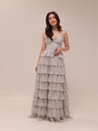 The Josephine Dress in Victorian Blue Roses